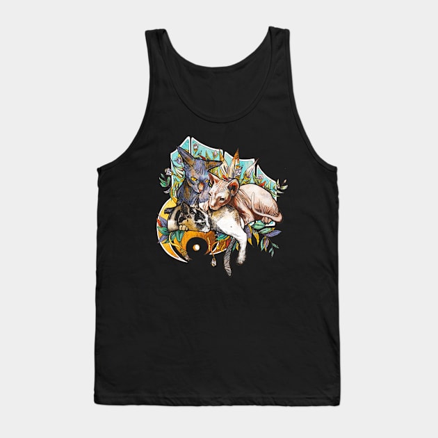 Sphynxs Cats Tank Top by Ingrid Gala